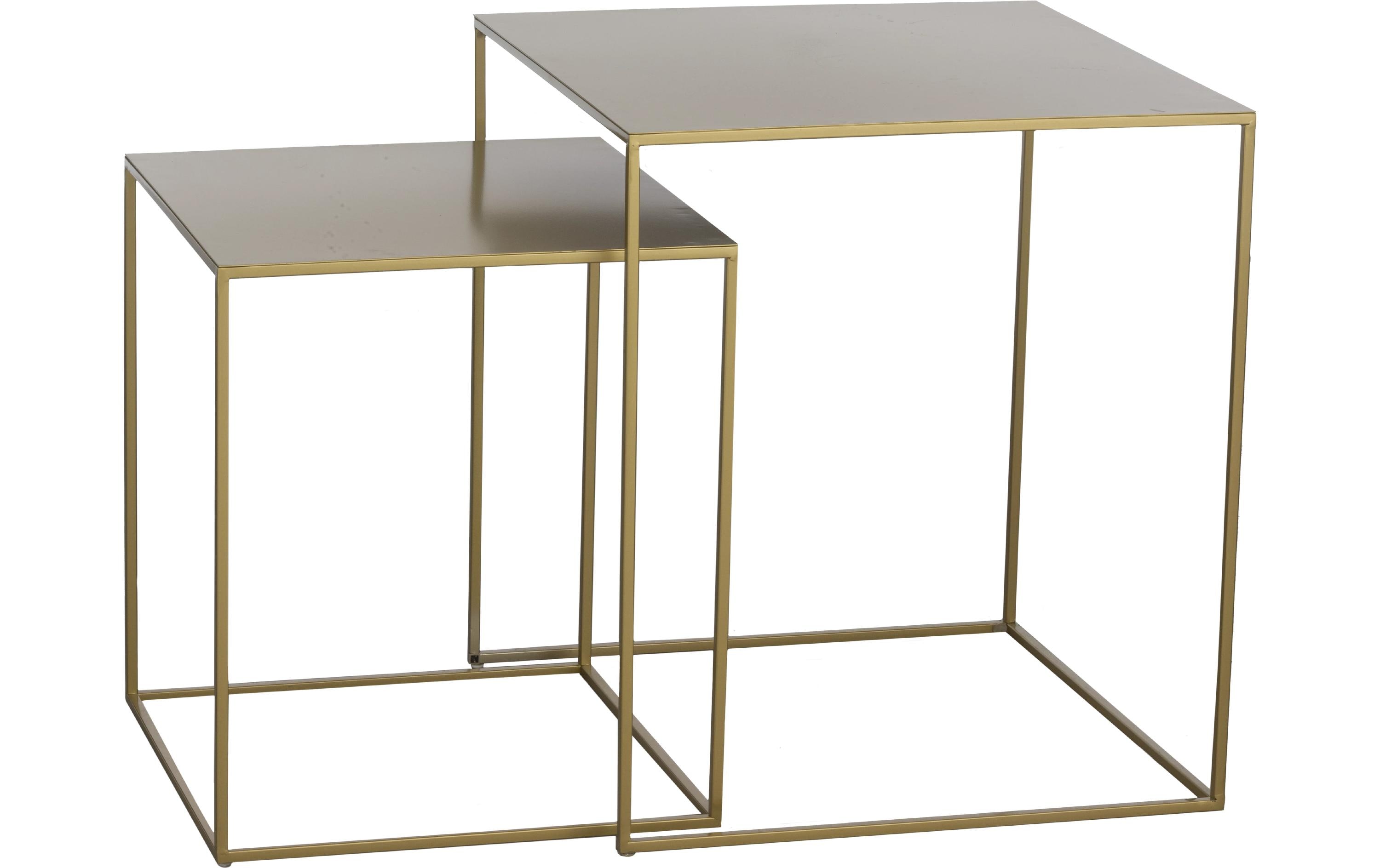 Beistelltisch Tozawa 2er Set<br>Luxuriöses Tisch-Set in Gold für edle Dekoration und vielseitige Nutzung