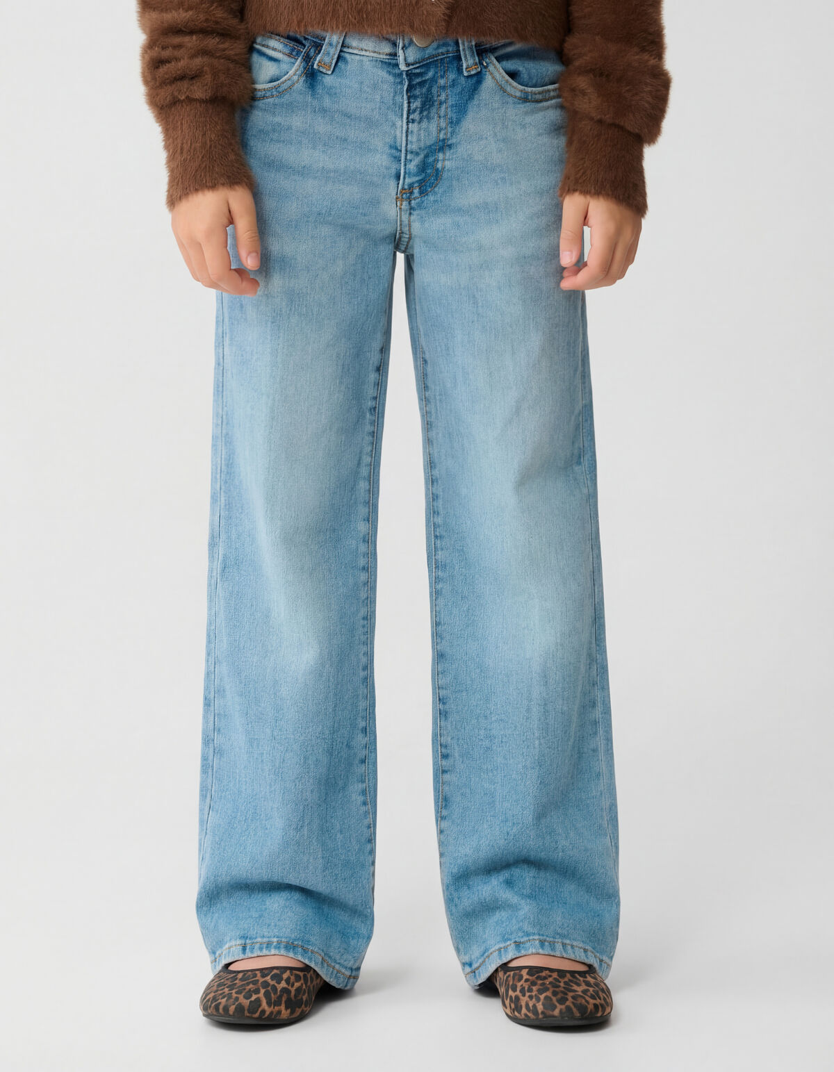 Flared Fit Jeans Blauw
