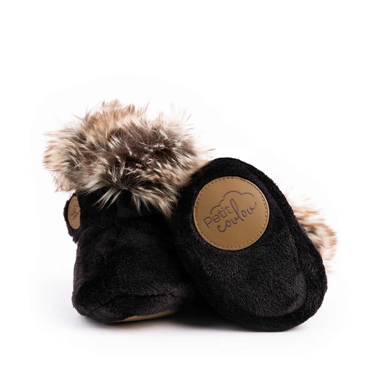 Petit Coulou Bottines d'hiver pour bébé Onyx Noir 0-6mois