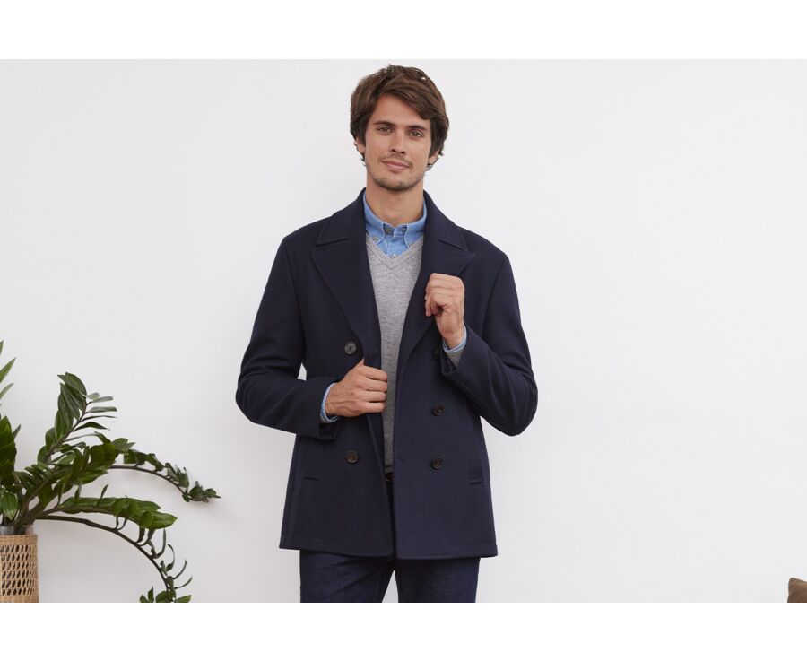 Manteau homme type Caban Marine - GAËLAN
