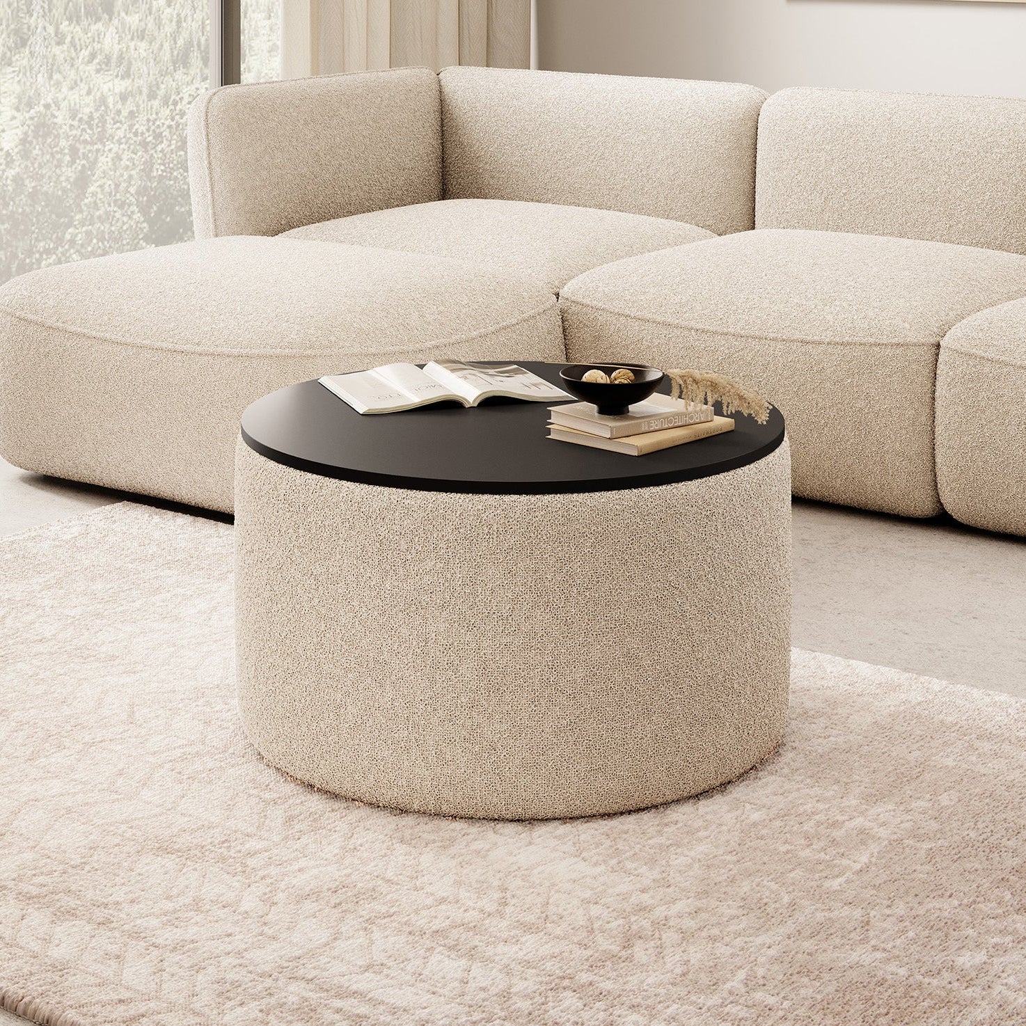 Marcio - Salontafel - Teddystof beige