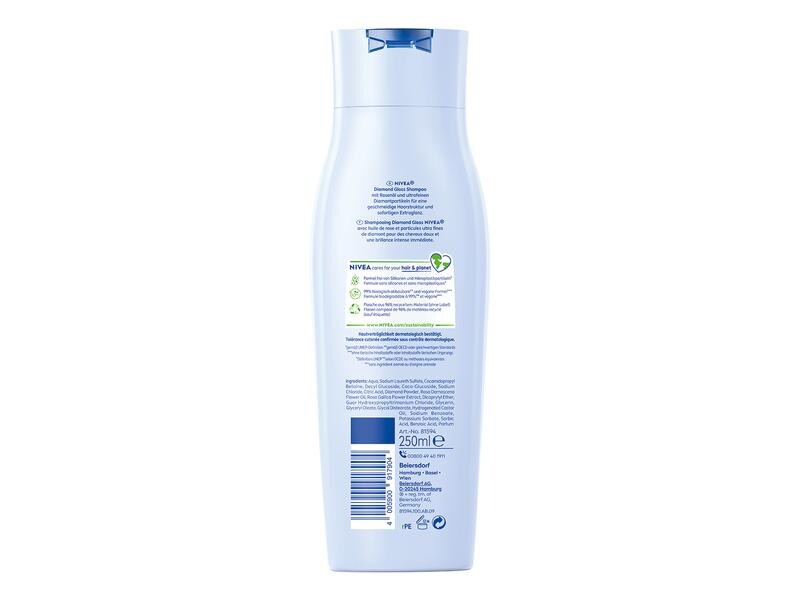 NIVEA Shampoo Diamond Gloss 250 g Haarshampoo verleiht dem Haar sofort zusätzlichen Glanz
