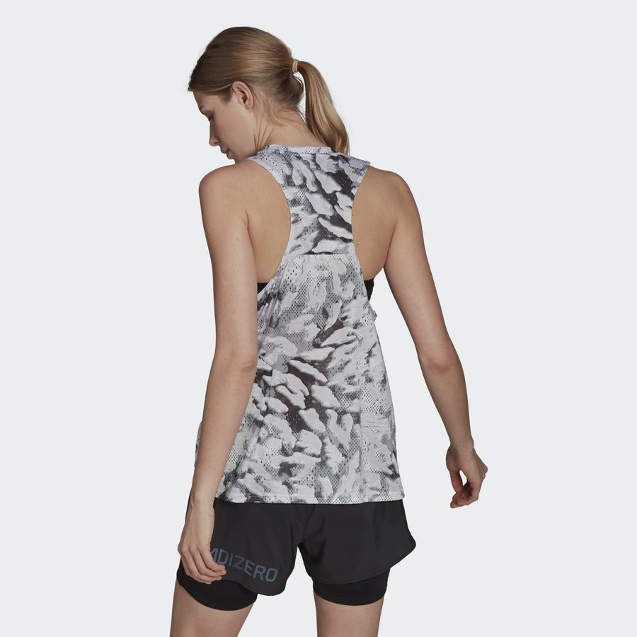 adidas Débardeur Fast Graphic - Gris/Blanc Femme