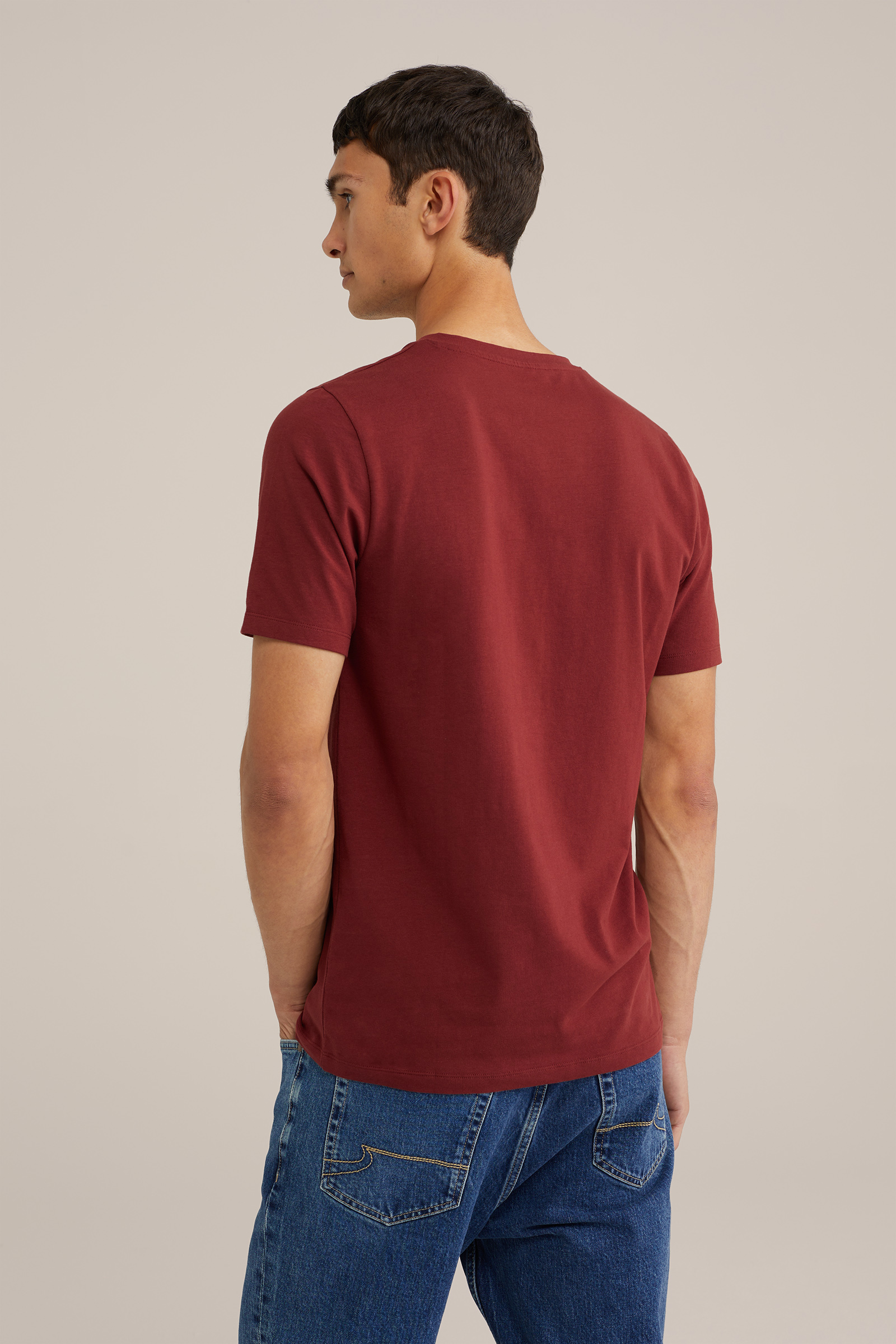 T-shirt WE Fashion Donkerrood