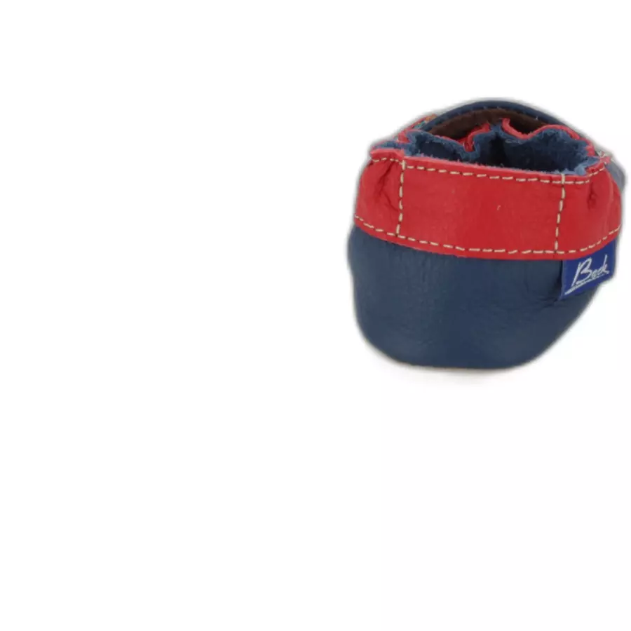 Beck Krabbelschuh Feuerwehrauto dunkelblau