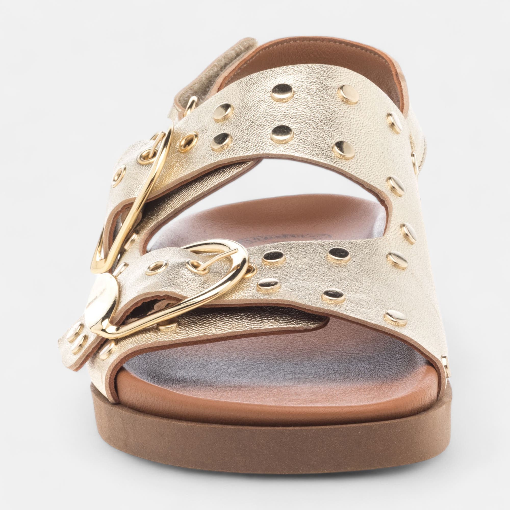Sandales Femme en cuir or