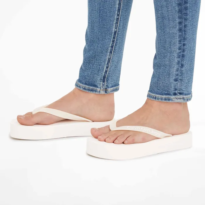 Calvin Klein Flatform Logo Teenslippers Dames