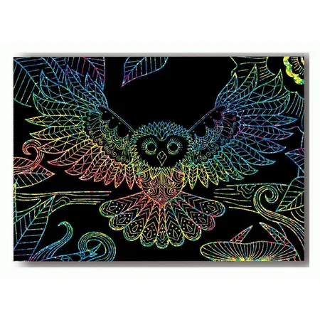 Mammut Scratch Art Tiere, Mehrfarbig, 14.5 x 20 cm