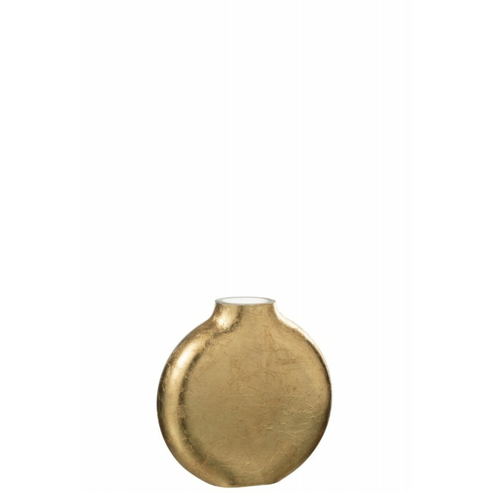 Vase en verre transparent doré 15x4x15cm