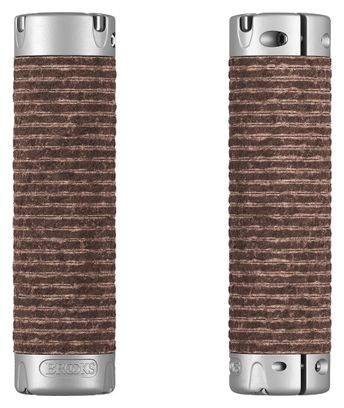 Paire de Poignées Brooks Plump Leather 130/130mm Marron