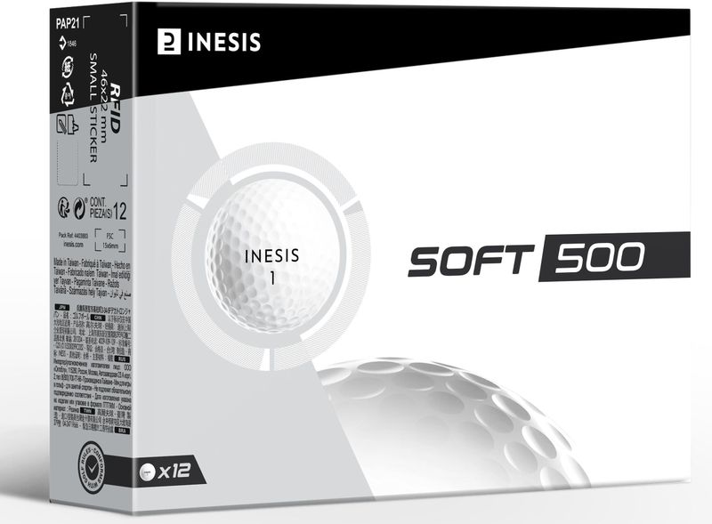 Golfballen soft 500 x12 wit