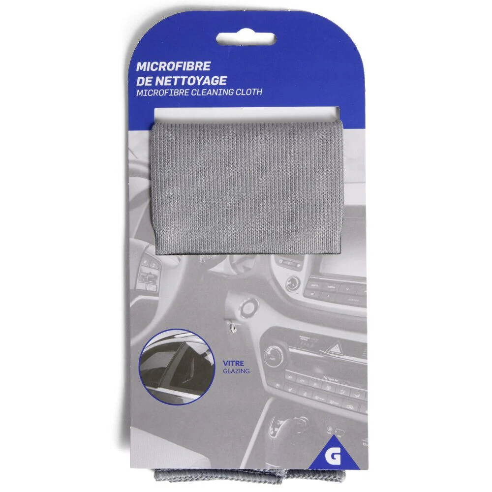 Chiffon pour vitre de voiture en microfibre bleu