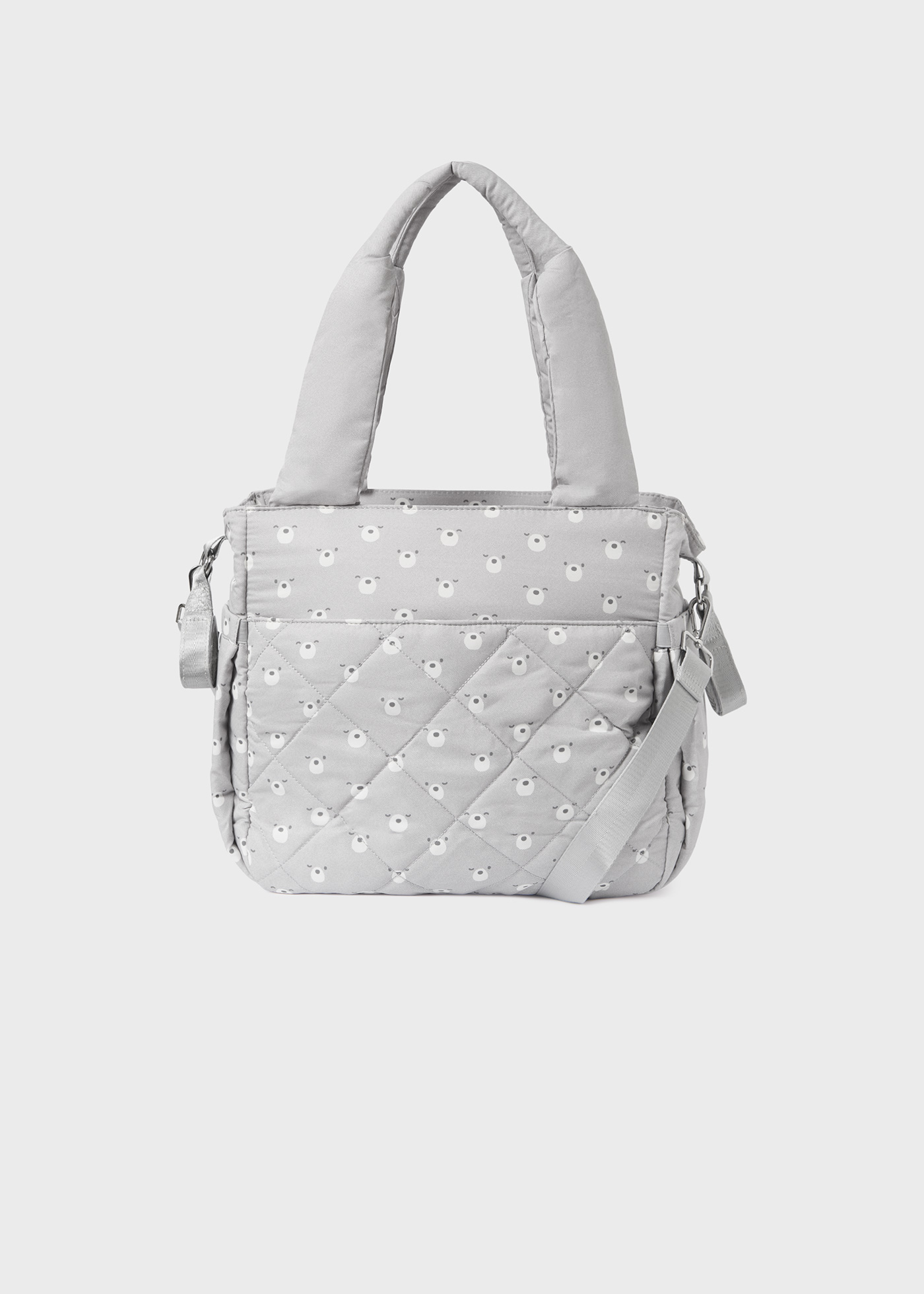 Bolsa acolchoada com acessórios para bebês