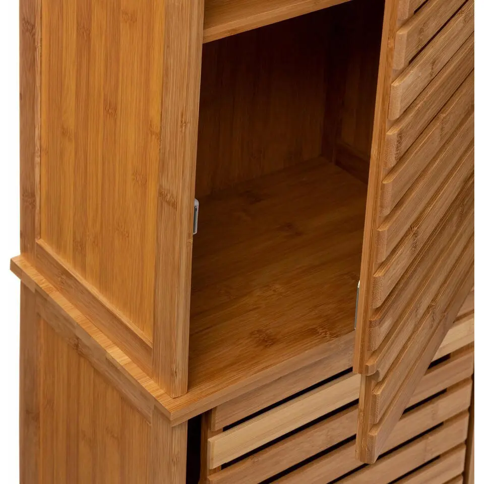 5Five Kolomkast - hoog - 33 x 28 x 168 cm - bamboe - bruin