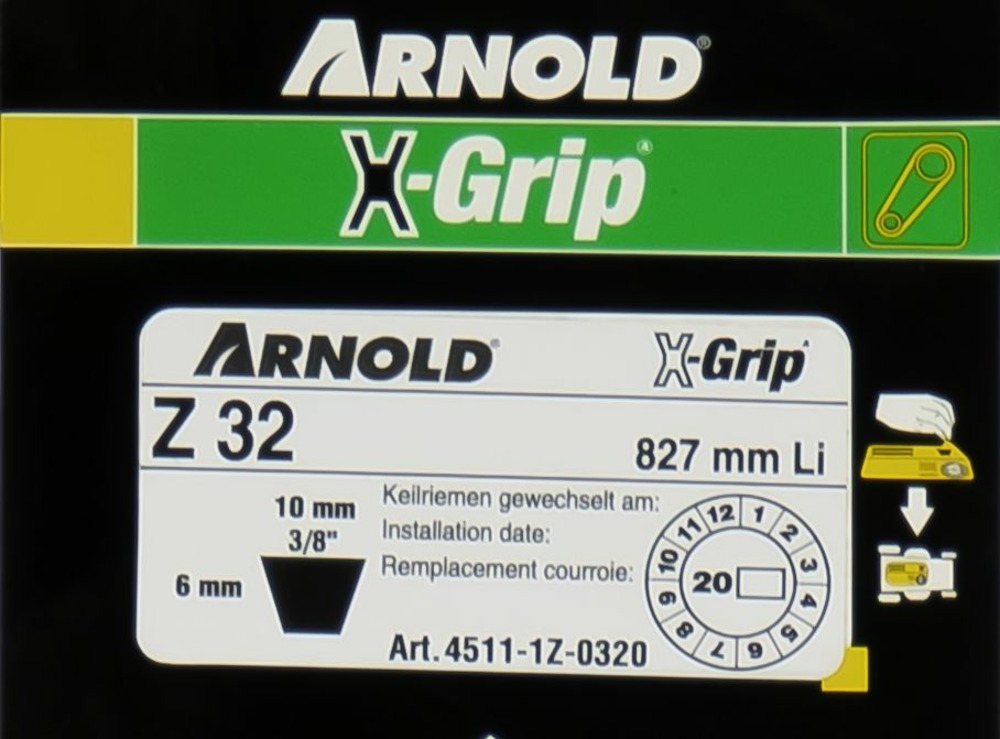 Courroie trapézoïdale x-grip v de type z 32