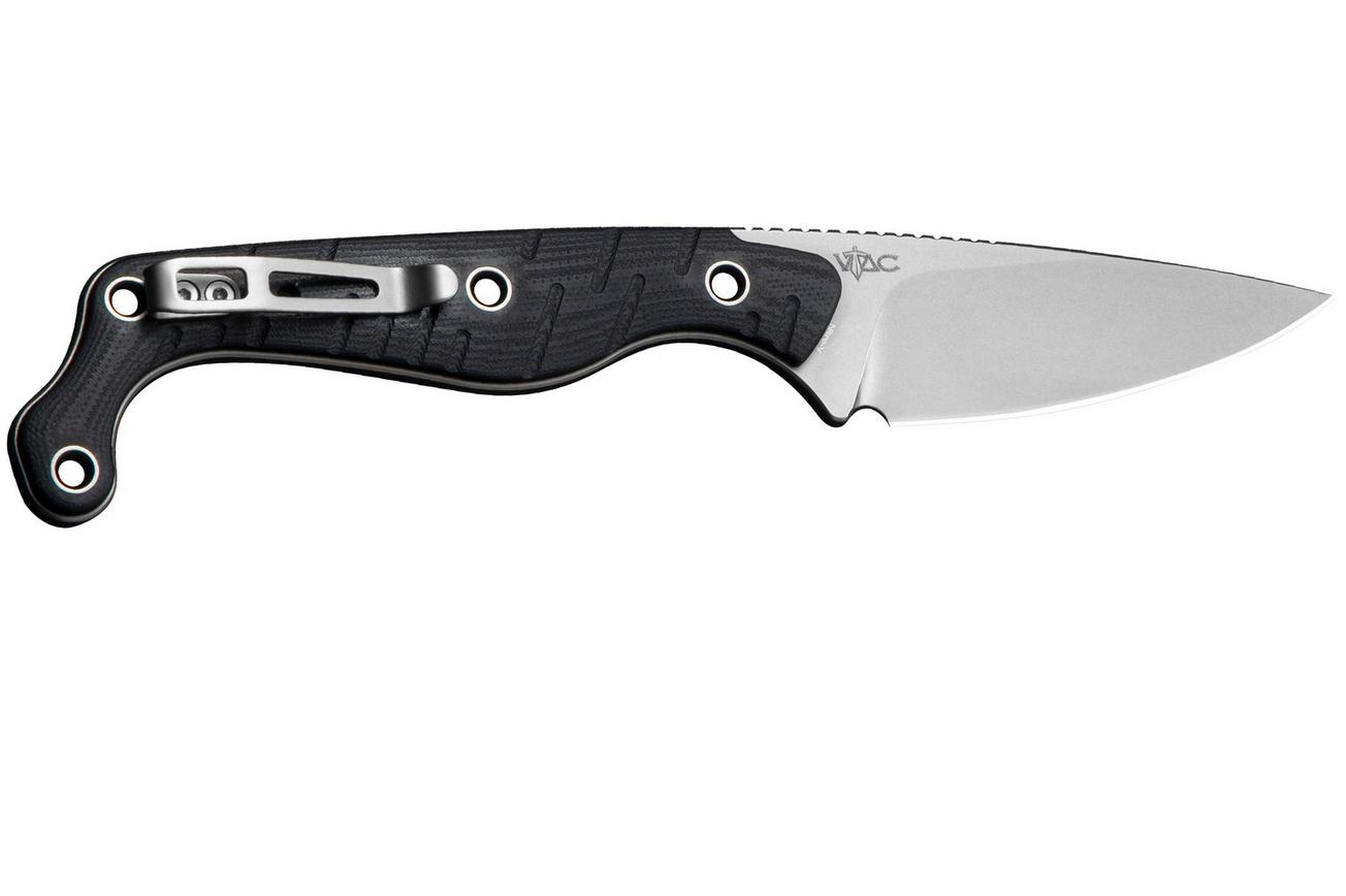 Civivi SŌKN C22027-1 Stonewashed Nitro-V, Black G10, vaststaand mes, Kyle Lamb design