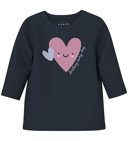 Name it Bluse - NbfVubie - Dark Sapphire/Heart