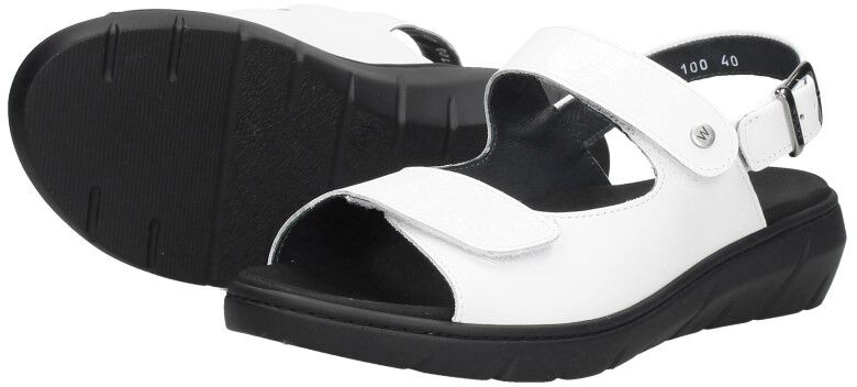 Wolky Sandalen Plat wit