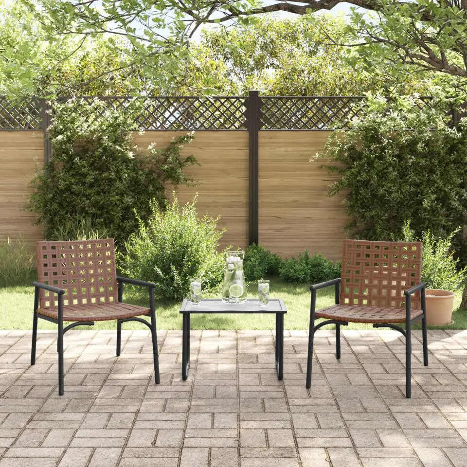 vidaXL - Tuinstoelen - Zwart - Poly Rattan - 2 stuks - 79x56x73,5 cm