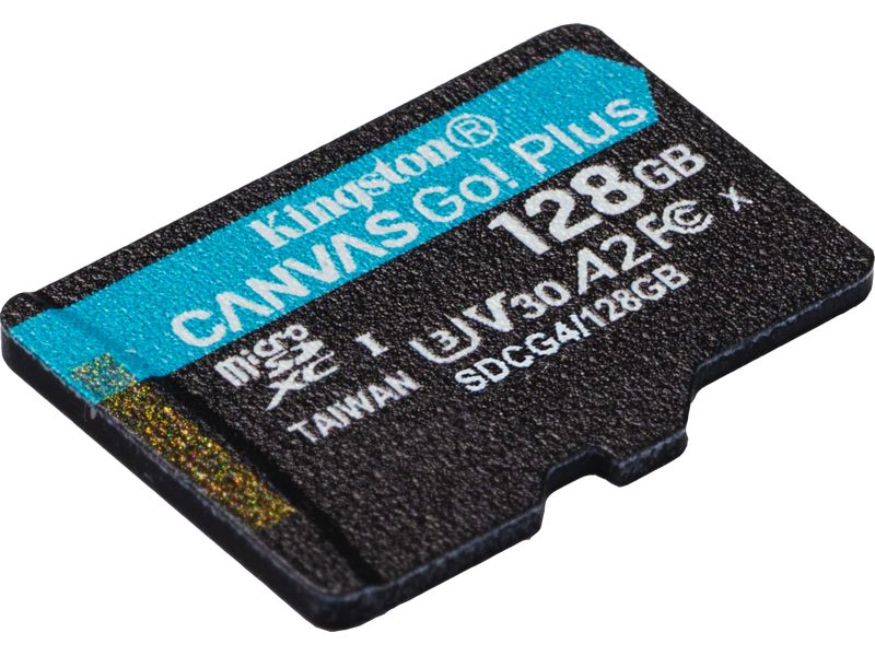 Kingston microSDXC-Karte Canvas Go! Plus 128 GB SD-Karte UHS-I U3, 200 MB/s / 90 MB/s, ‎Klasse 10