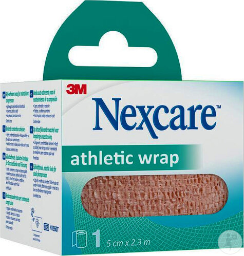 Nexcare Athletic Wrap Ruban Pour Taping Athlétique 5cm x 2,3m Beige 1 Bande