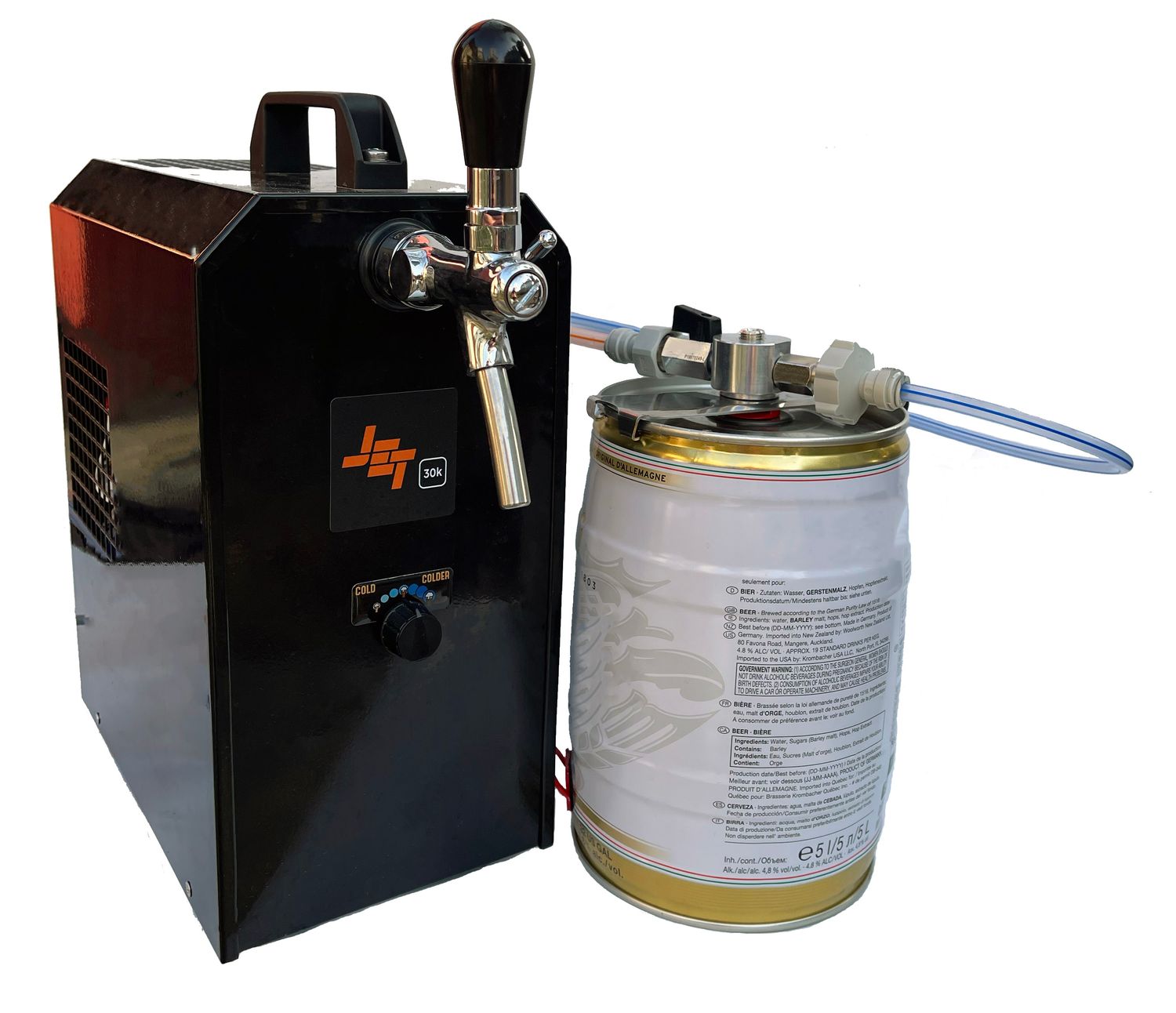 5 Liter Bierfass Adapter, hochwertige Metallausführung mit Bierabstellhahn