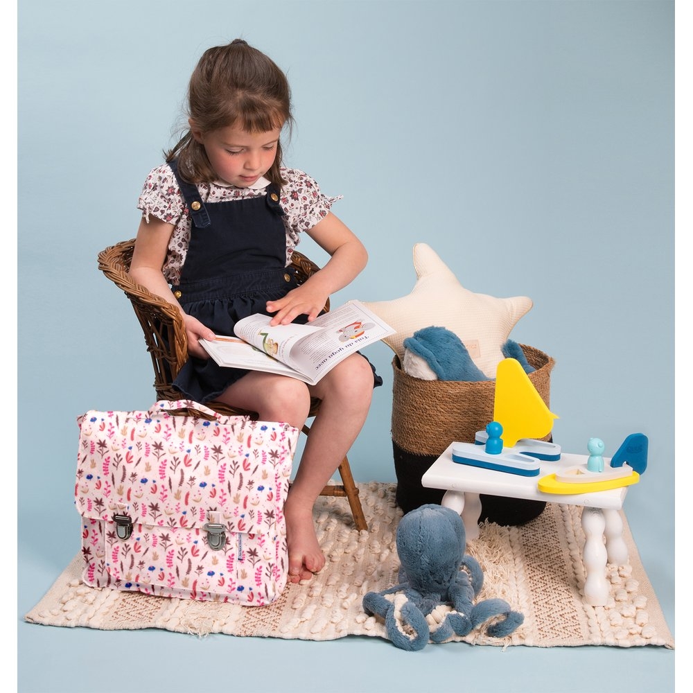 Cartable Herbier Rose