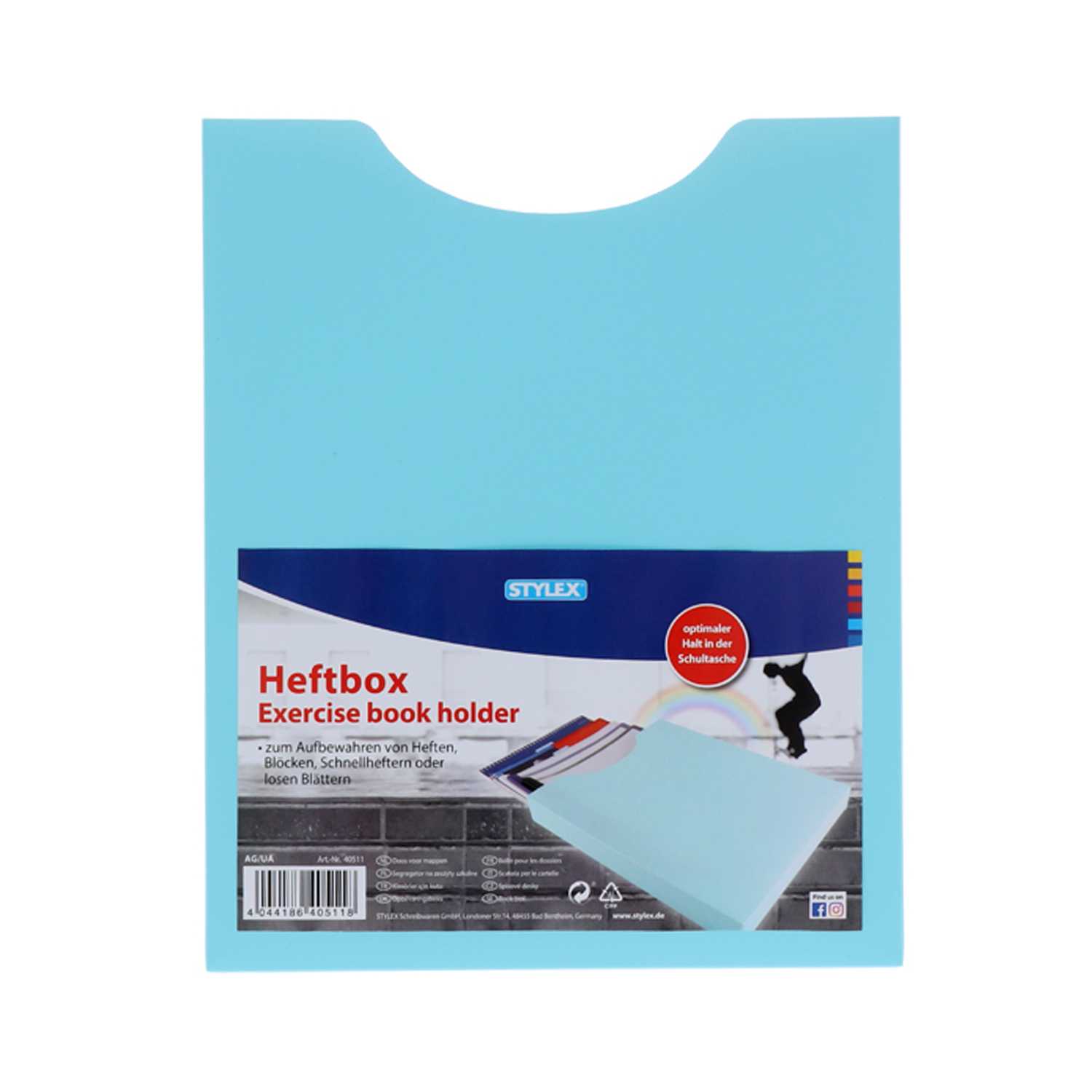 STYLEX® Heftbox DIN A4 Kunststoff oben offen 6fach