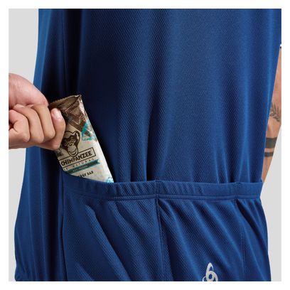 Maillot Manches Courtes Odlo Essentials 1/2 Zip Bleu