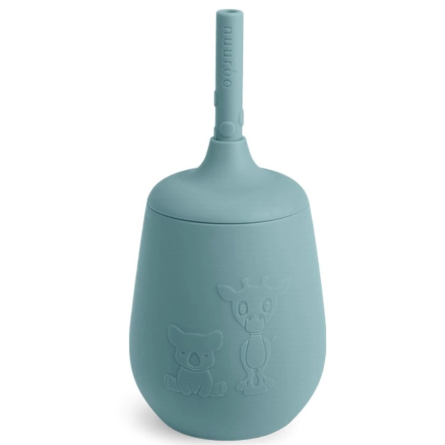 nuuroo Trinkbecher mit Strohhalm Adita 230ml, Lead