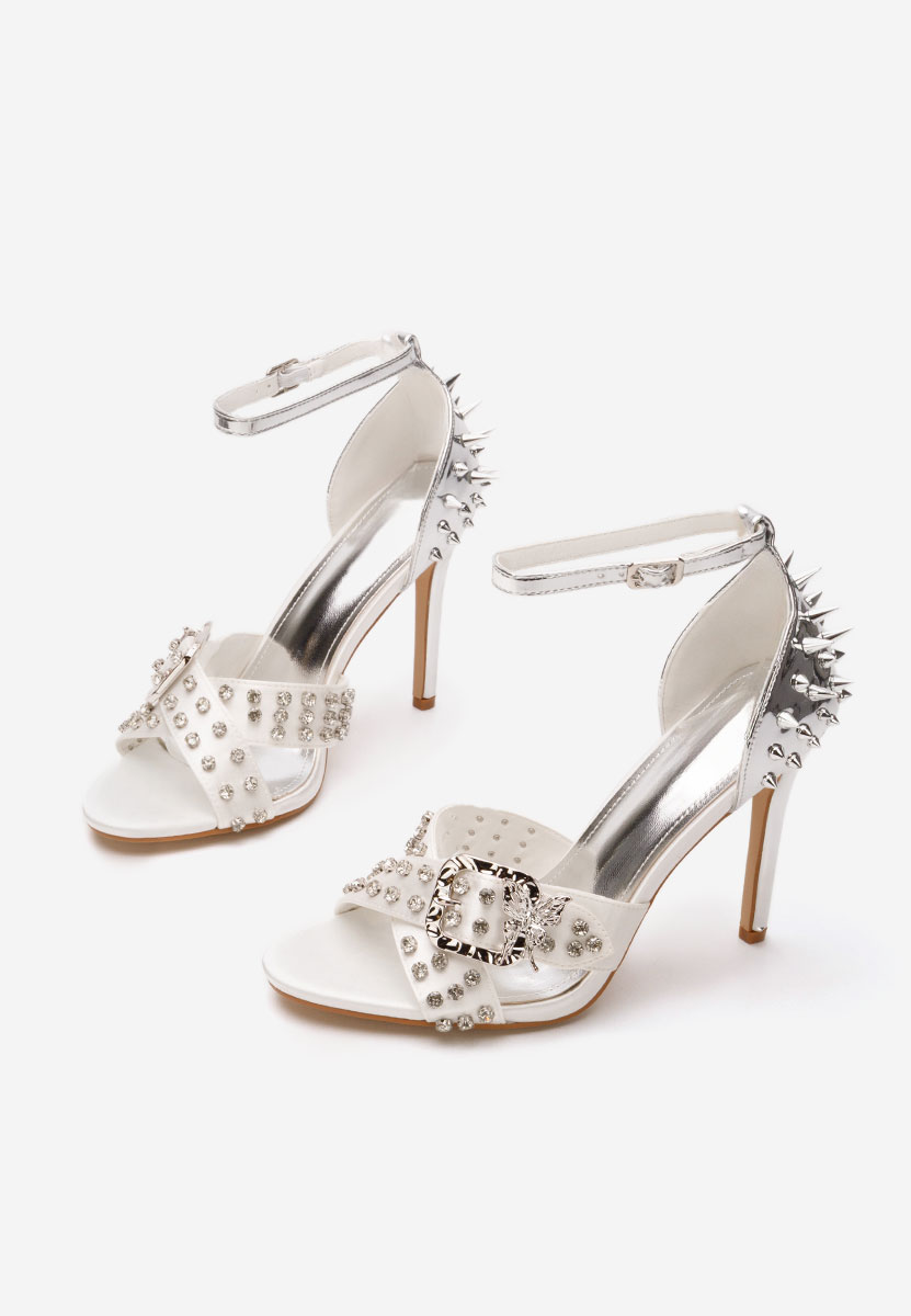 Sandales à talon fin blanches Taylor
