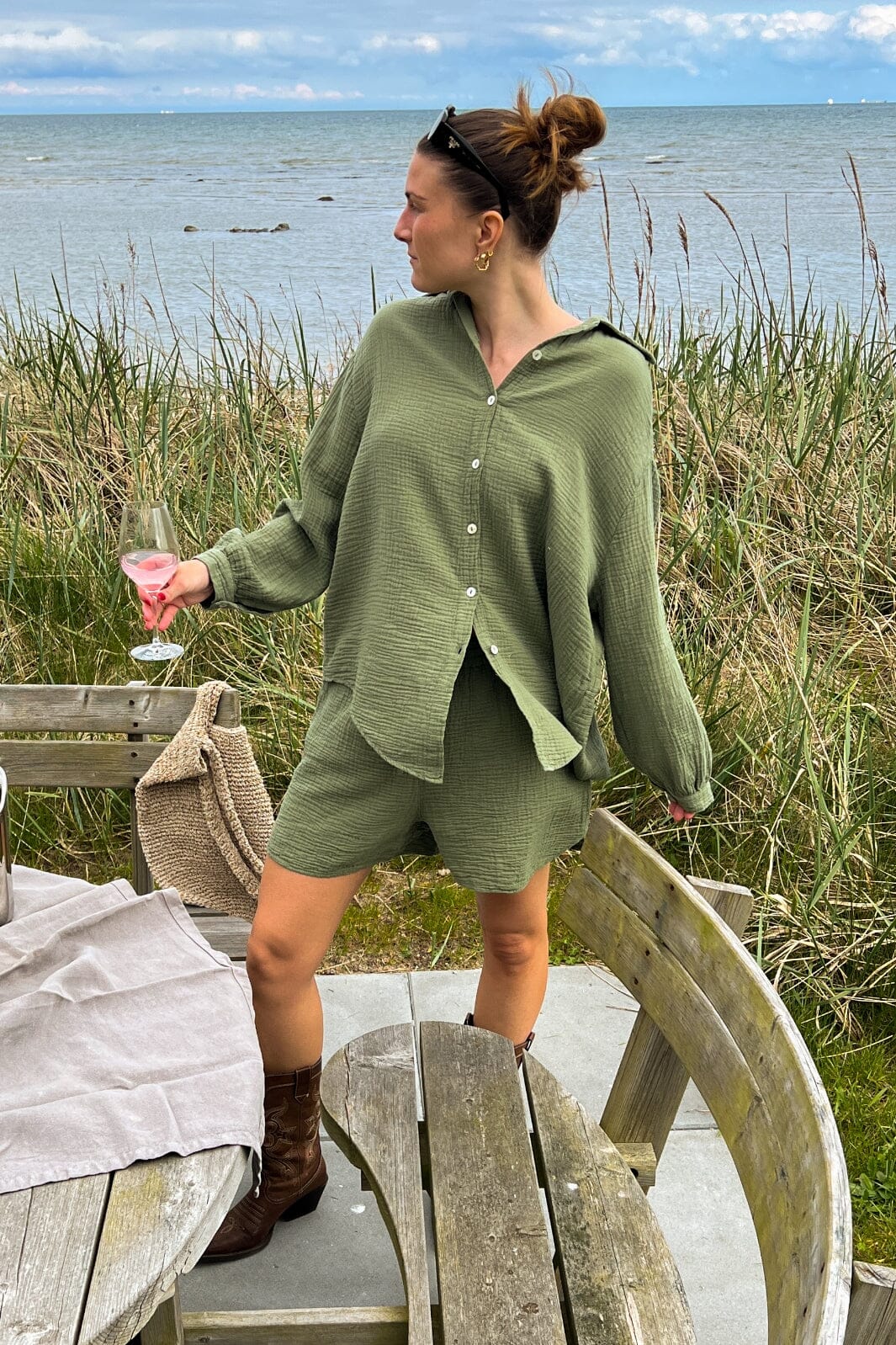 Noella Suri Shorts 984 leaf green