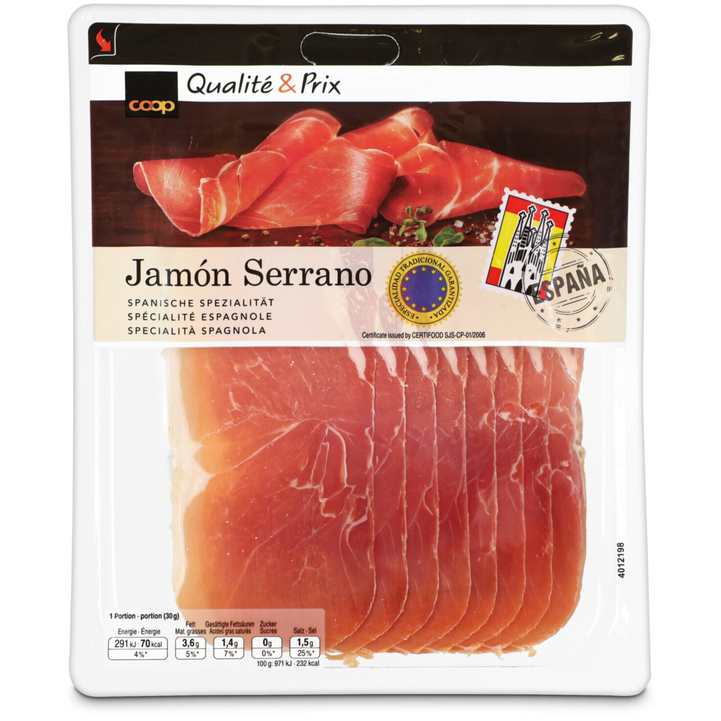 Serrano Reserva Rohschinken ca. 120g
