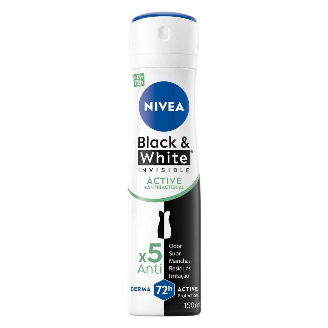 NIVEA  Spray Invisible for Black & White Active - 150ml