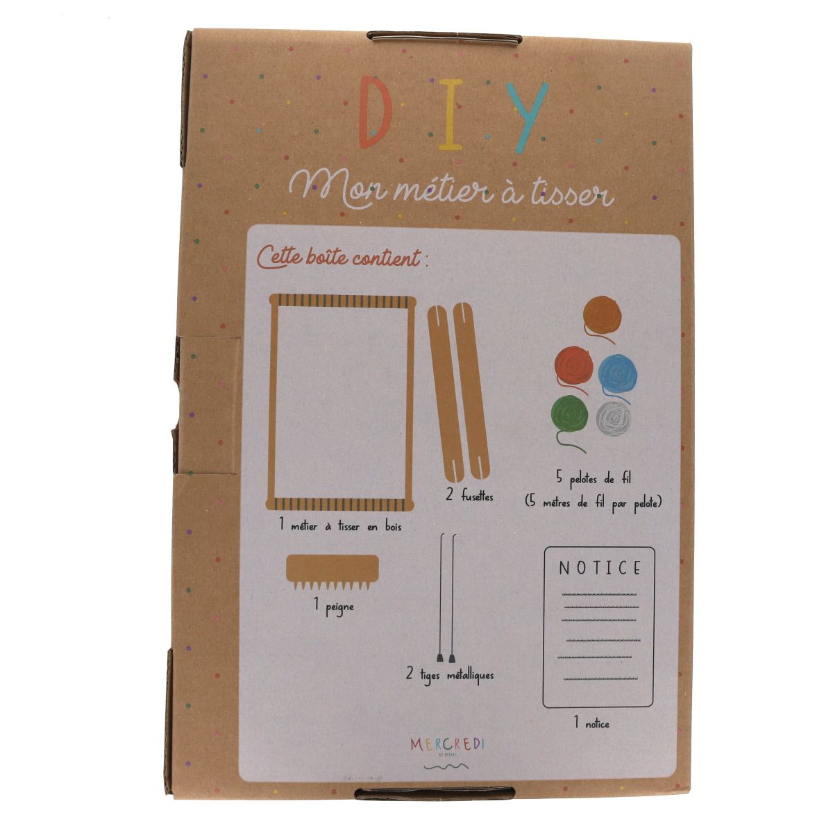 Kit mon métier à tisser Do It Yourself Mercredi et Patati