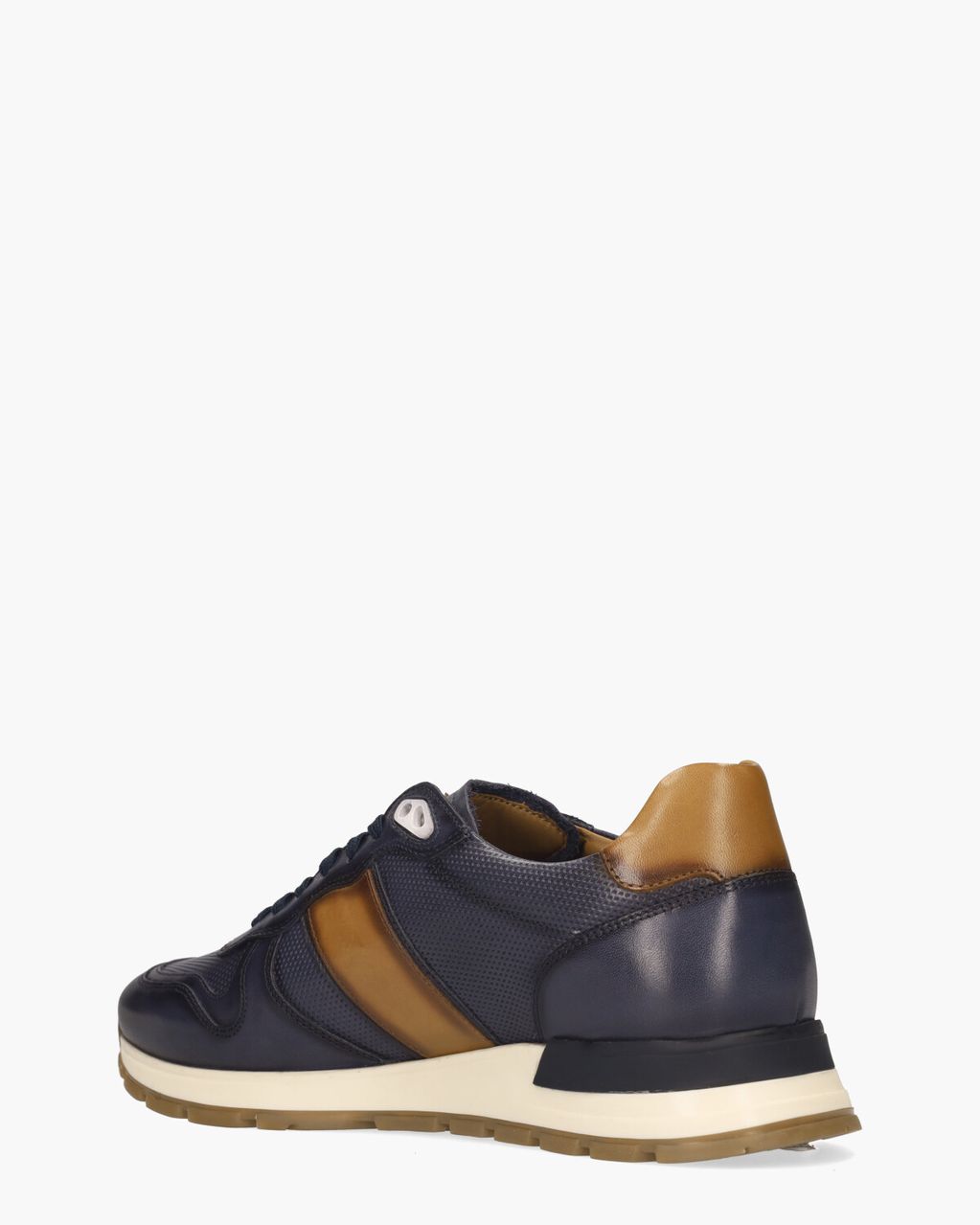 Daniel Kenneth Winay Donkerblauw/Cognac Herensneakers
