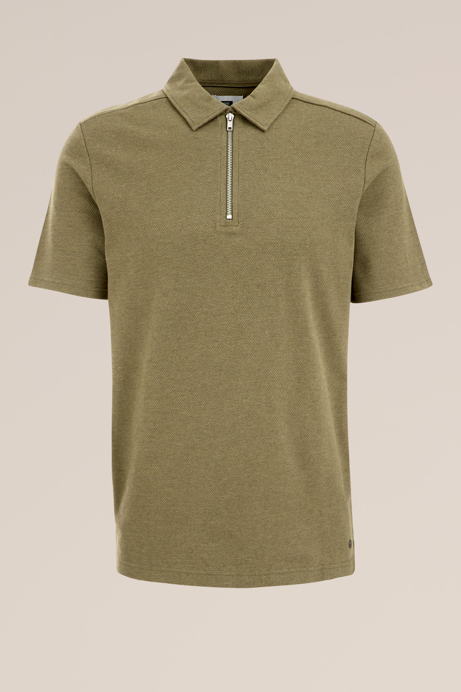 polo met structuur WE Fashion Olijfgroen