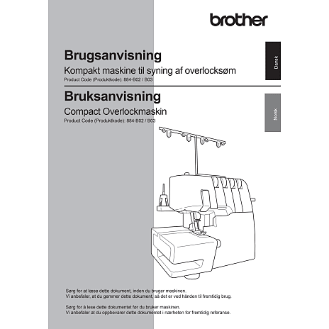 Brother M343D overlock maskine