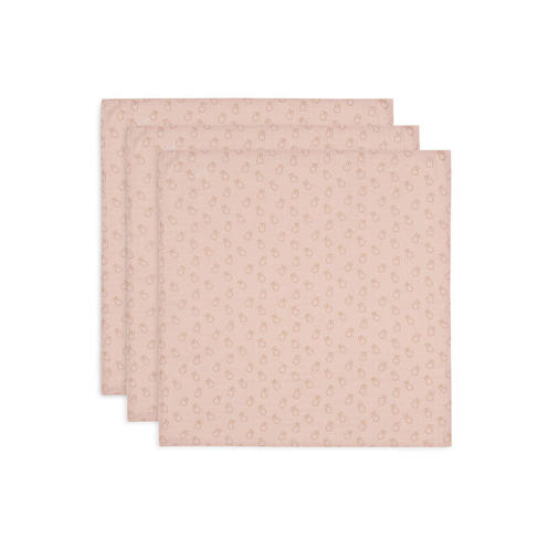Lot de 3 langes en gaze de coton small 70x70cm Miffy - Wild rose - JOLLEIN