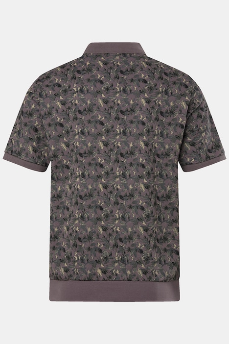 Men+ Poloshirt Bauchfit, Halbarm, Piqué, allover Print, bis 84/86