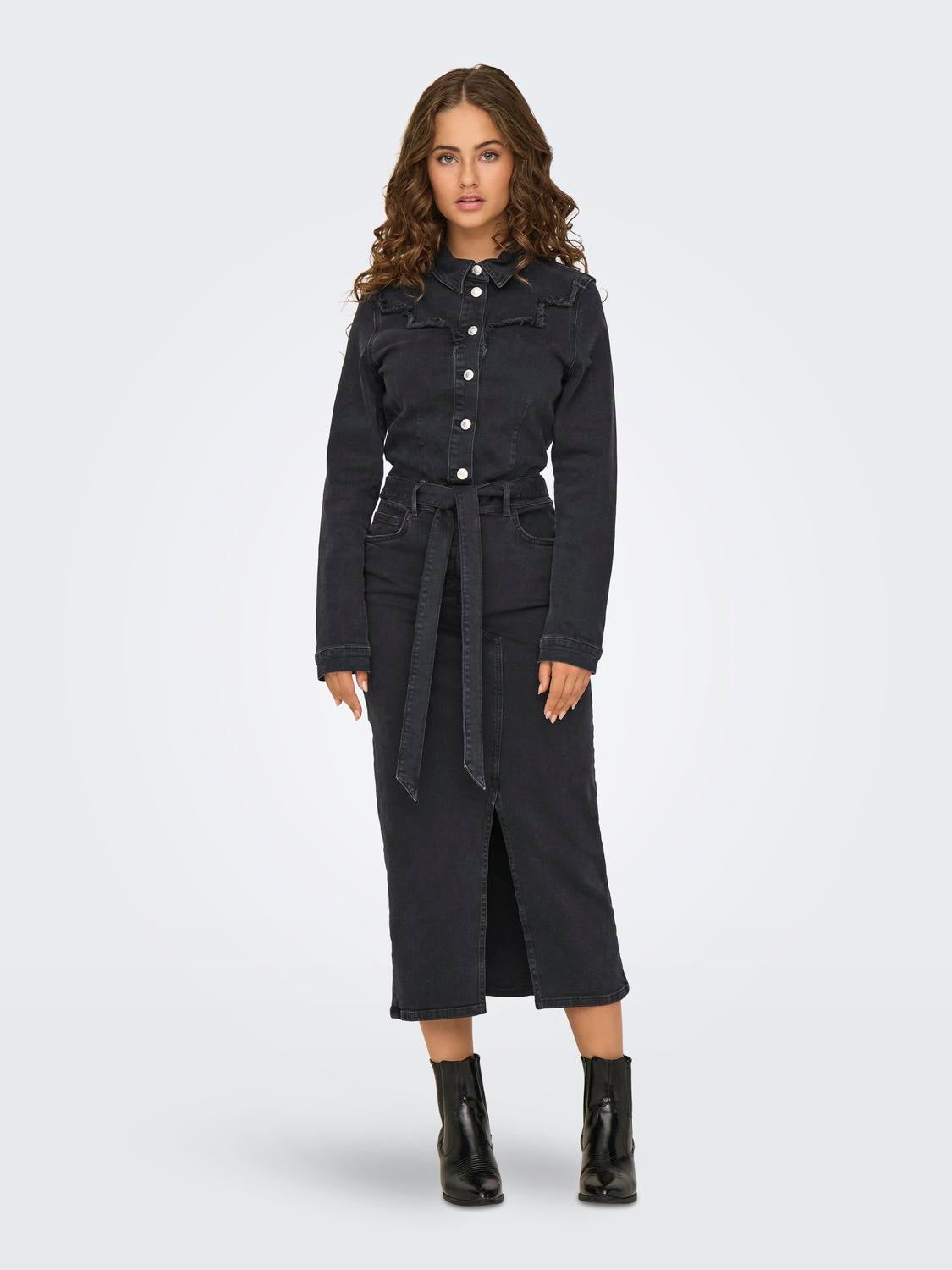 ONLDOLLY Midikleid Black Denim