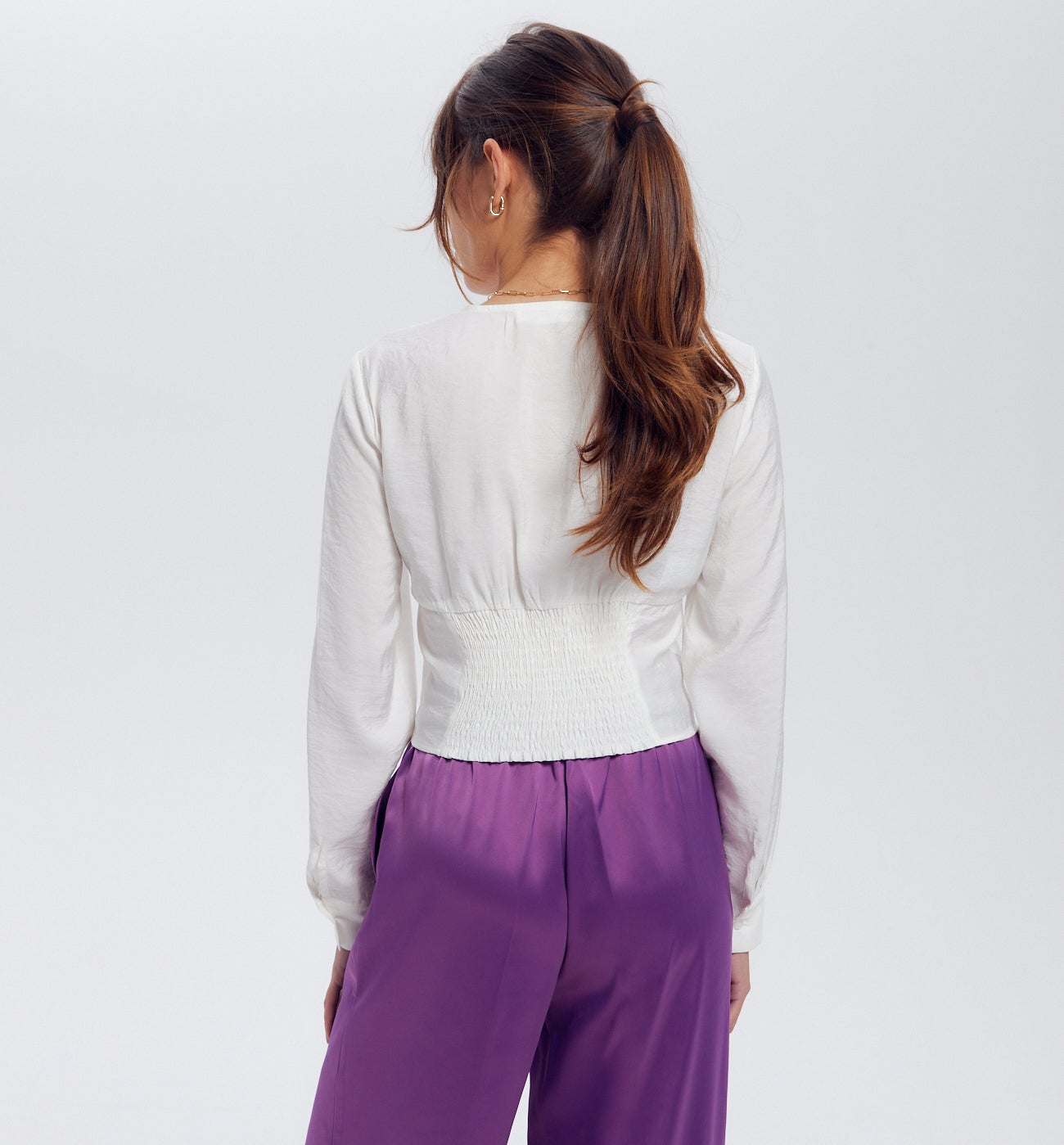 Chemisier court Femme - Ecru