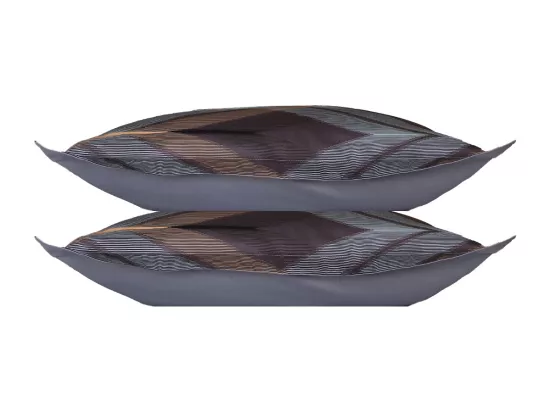 Lot de 2 Taies d'oreiller satin de coton imprimé La mer