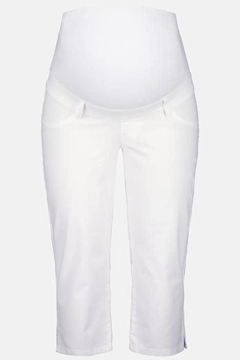 Bellieva-Capri Jeans, Umstandshose, Elastikbund, Biobaumwolle, GOTS