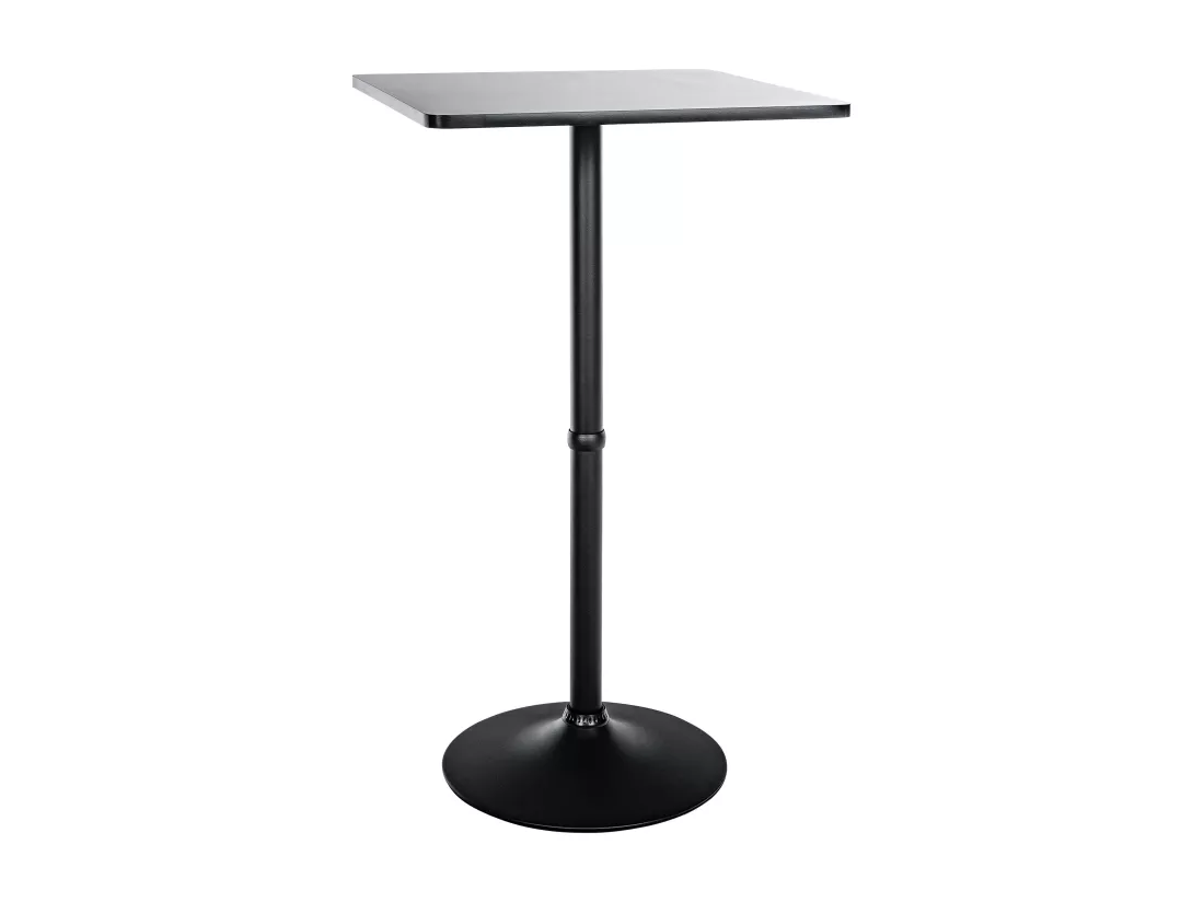 Table haute - carré - Bois - 60 x 60 cm - Noir / Noir - eckig