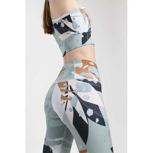 Mallas Fitness Verde Tropical Pêssego Perfeito