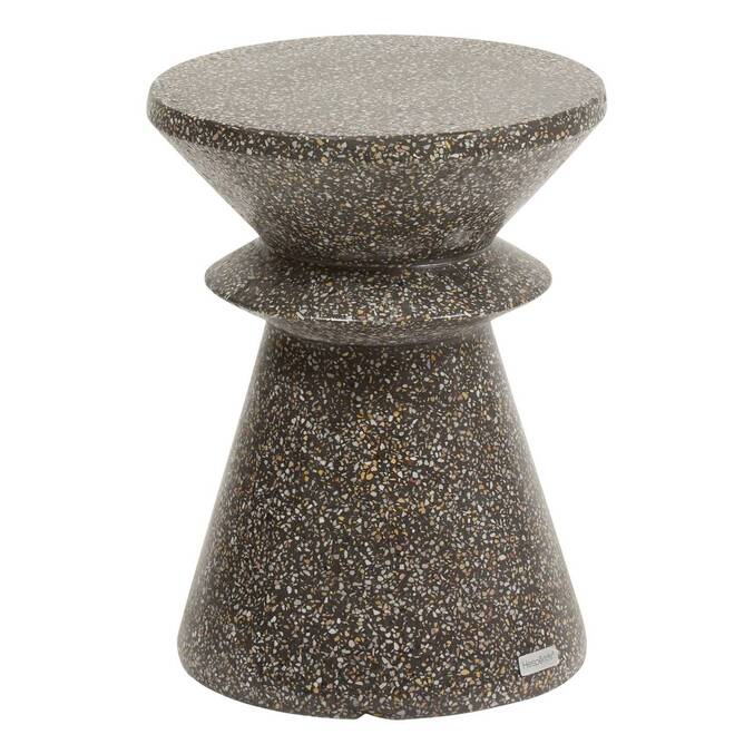 Table d'appoint de jardin ronde ALTURIO Noir