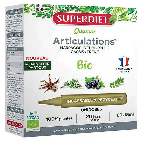 Superdiet Organic Joint Quartet 20 doses individuais