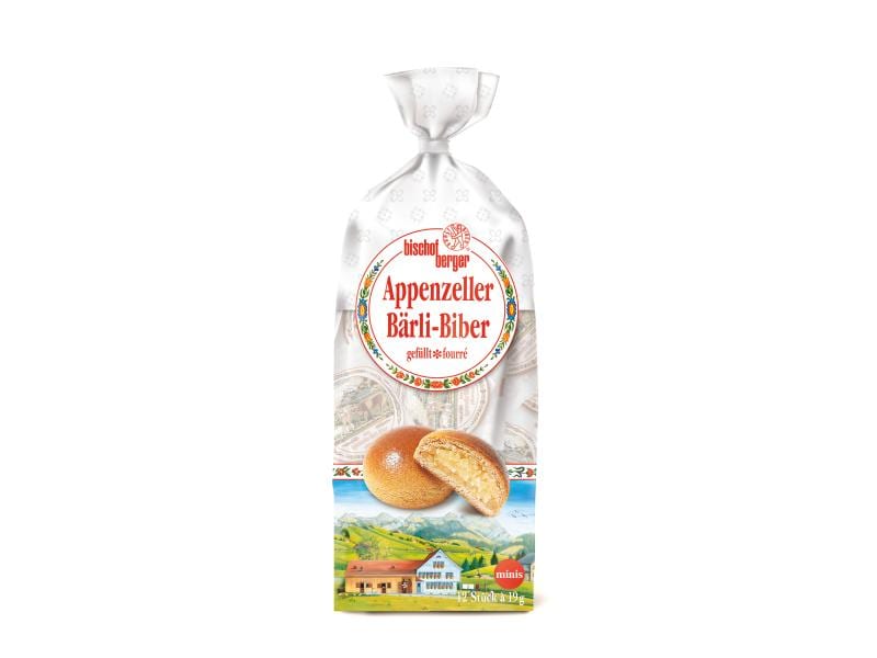 Bischofberger Gebäck Appenzeller Bärli – Biber mini 228 g Gebäckspezialität aus dem Appenzell