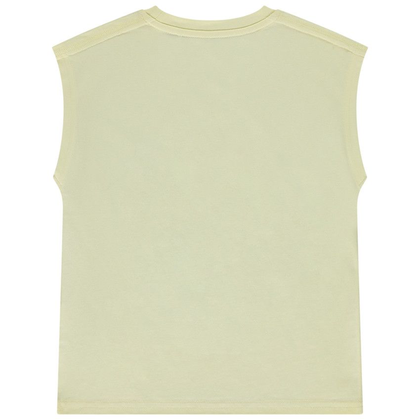 Débardeur forme boîte print plage pour garçon - Jaune